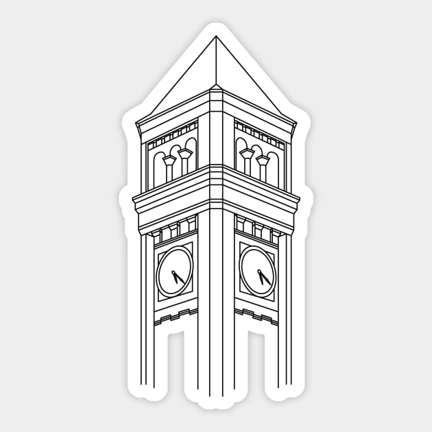 Clocktower Line Art Sticker by SkySlate